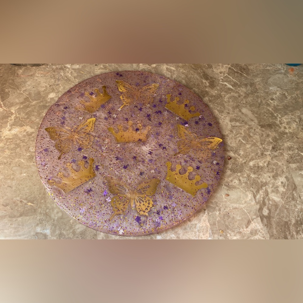 Resin Butterfly and Crown Plate